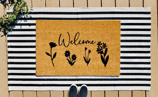 Welcome with flowers