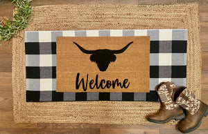 Welcome + highland cow