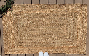 Thick braided rectangle jute - 36x60